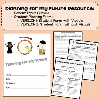 Preview of Planning for My Future {Transition Planning}
