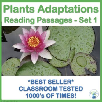 Preview of Plant Adaptations Informational Reading Comprehension Passages NGSS 3-LS2