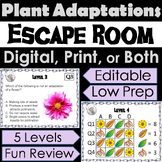 Plant Adaptations Activity: Digital Escape Room (Life Scie