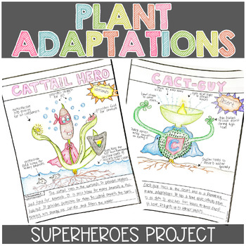Preview of Plant Adaptations Superheroes Project