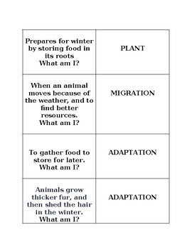 Preview of Plant Adaptations: What am I Sorting/Matching Activity