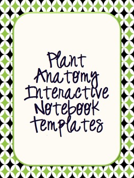 Preview of Plant Anatomy Interactive Notebook Templates