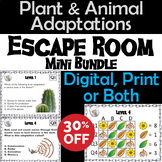 Plant & Animal Adaptations Activity Digital Escape Room  (