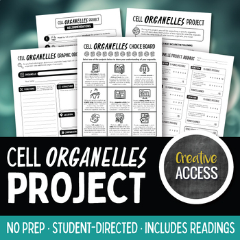 Preview of Plant & Animal Cell Organelles Project: Cell Structure & Function with Readings
