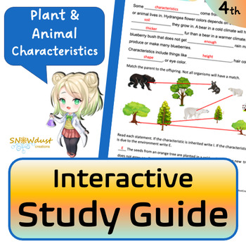 Preview of Plant & Animal Characteristics - Florida Science Interactive Study Guide