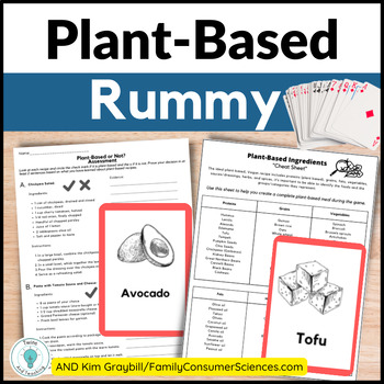 Preview of Plant-Based Recipe Rummy for Culinary Arts and Family Consumer Science