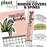 Plant Boho Binder Covers Spines and Tabs - Editable