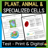 Plant and Animal Cells - Label the Organelles + Specialize
