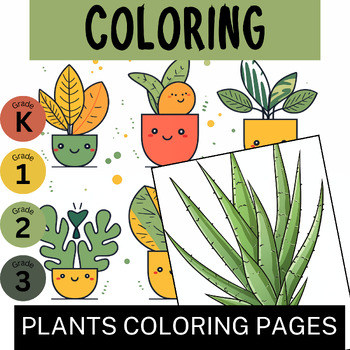 Preview of 10 Plant Coloring Pages