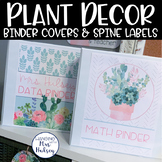 Plant Decor Binder Covers and Spine Labels