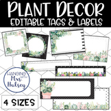 Plant Decor Name Tags and Supply Labels