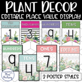 Plant Decor Place Value Display - Place Value Posters