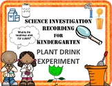 Plant Drinks Science Experiment Recording Sheet Pack