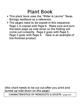 Preview of Plant Flip Book:  Photosynthesis and Cellular Respiration