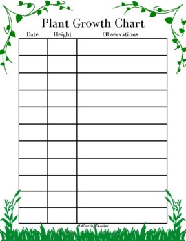 Plant Growth Chart - Free by A Darling Teacher | TPT