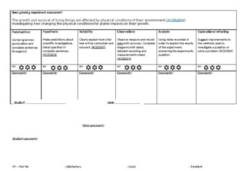 Preview of Plant Growth Experiment Assessment