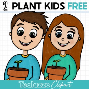 children planting clipart