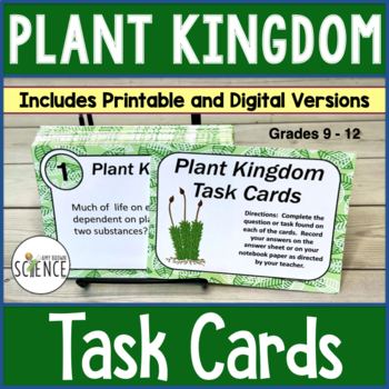 Preview of Plant Kingdom Task Cards - Classification, Evolution, and Adaptations