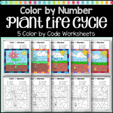 Plant Life Cycle Color By Number Worksheets
