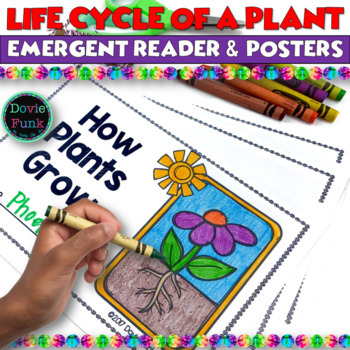 Preview of Plant Life Cycle Emergent Reader & Posters | How Plants Grow