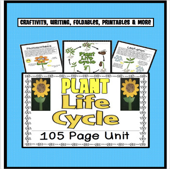 Preview of Plant Life Cycle, Functions, Processes, Parts w/ Math Google Slides™ & PDFs