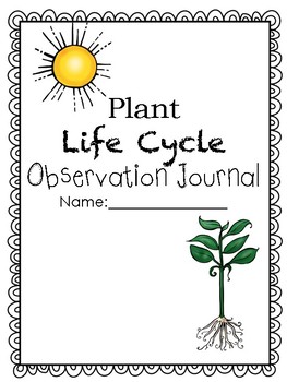 Plant Life Cycle Observation Journal by Lemon Parade | TpT