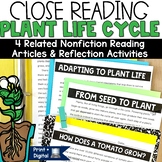 Plant Life Cycle Structure and Parts Reading Passages Spring Close Read