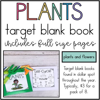Plant Life Cycle Target Blank Books by Move Mountains in Kindergarten