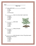 Plant Life Cycle Test & Answer Key