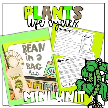 Preview of Plant Life Cycle Unit with "Bean in a Bag" Lab