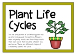Plant Life Cycles Information Poster Set including Pollina