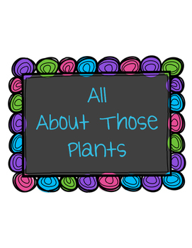 Preview of Plant NGSS Science Unit