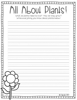 Plant Needs Craft & Printables by A Cupcake for the Teacher | TPT