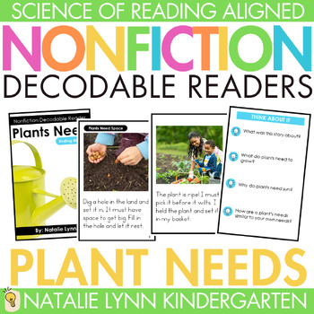 Preview of Plant Needs Differentiated Nonfiction Decodable Reader Science of Reading K-2