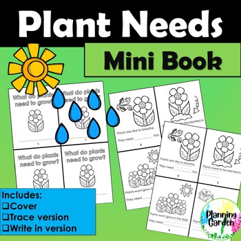 Preview of Plant Needs | Mini Book {plant needs, water, soil, sunlight, air}