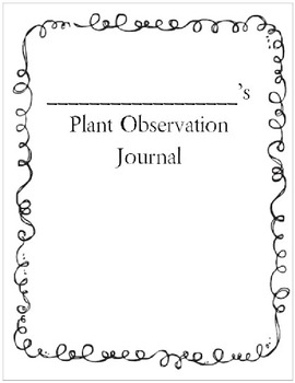Preview of Plant Observation  Jounals for kids