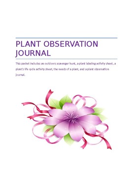 Preview of Plant Observation Journal and More