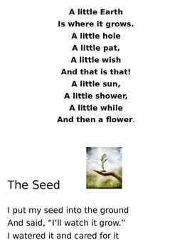 Plant Part Poems by I Heart First Grade | Teachers Pay Teachers