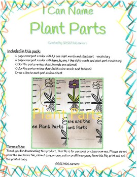 Preview of Plant Parts Reader