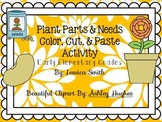 Plant Parts and Needs Color, Cut, and Paste Activity