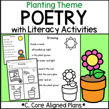 Preview of Plant Poem Poetry with Common Core Aligned Lesson Plan and Plant a Seed Sequence