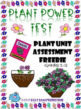 Preview of Plant Power Test Plant Unit Assessment FREEBIE Grades 1-2