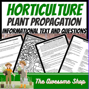 Preview of Plant Propagation Article and Worksheets for High School Horticulture