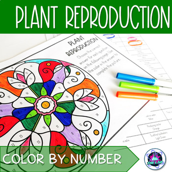 Preview of Plant Reproduction Review Activity - Color by Number
