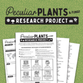 Plant Research Project with Choice Board and Graphic Organizer