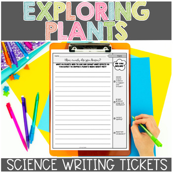 Preview of Plant Science Science Exit Tickets or Science Writing Prompts