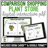 Plant Store Comparison Shopping Digital Interactive Activity
