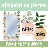 Plant Theme Affirmation Station Mirror Display