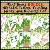 Plant Theme Decor BUNDLE: Alphabet Posters, Numbers 0-30, 