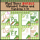 Plant Theme BUNDLE Classroom Decor: Alphabet Posters and N